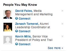 LinkedIn "People You May Know" recommendations